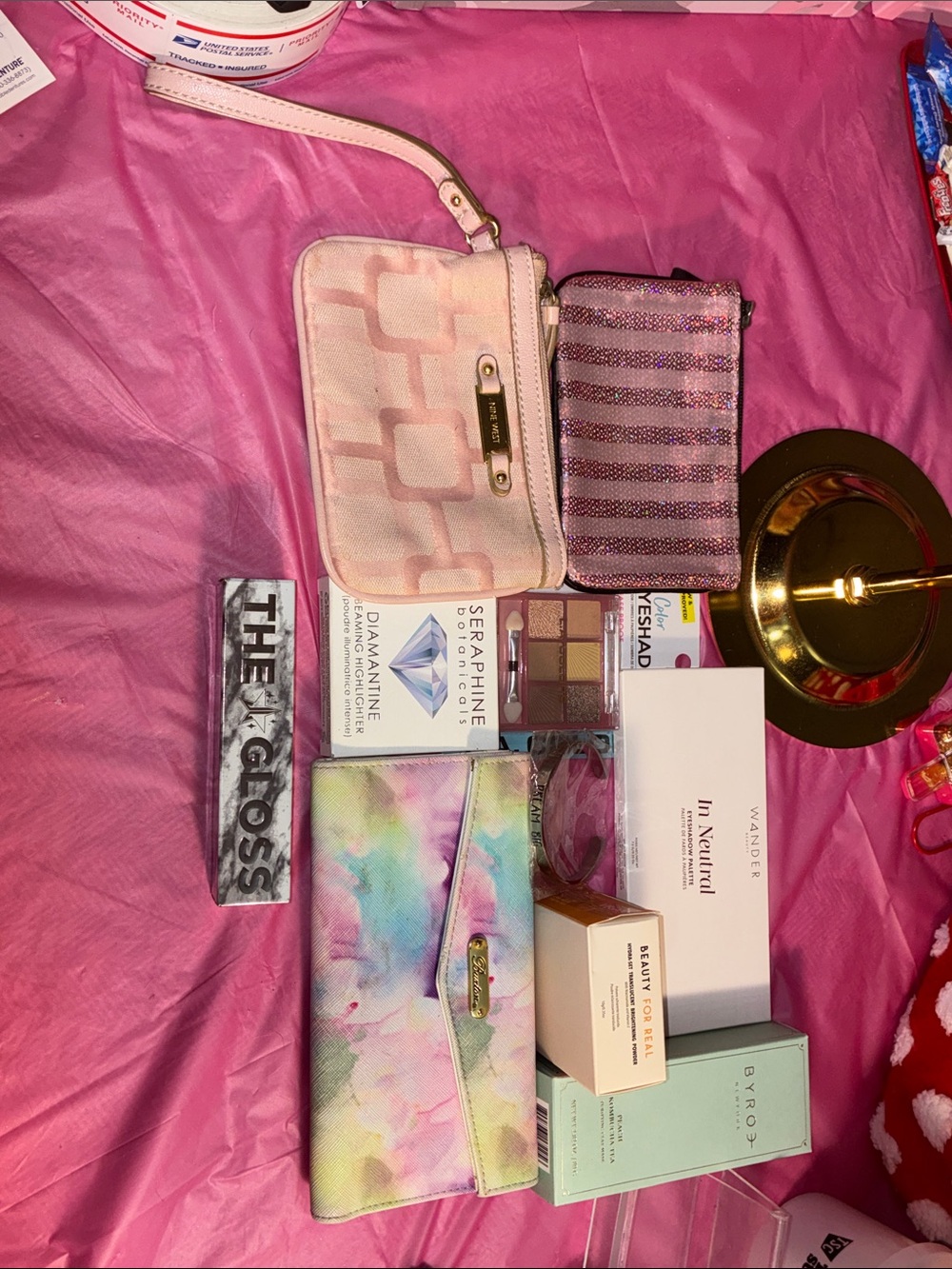 Michael Kors Soft Blush Structured Satchel with Gold Hardware-Bundle - Picture 13 of 16